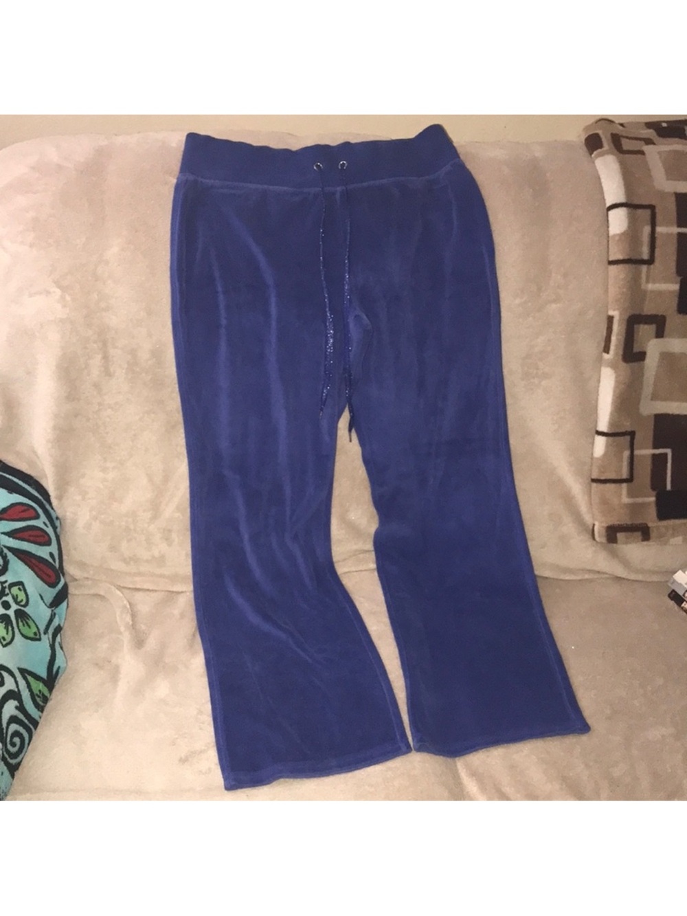 Victoria’s Secret VSX Sport medium blue Velour Lounge Pants